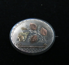 Victorian Mourning Woven Hair Brooch Sterling Silver British Hallmark Ci... - $3,741.24 MXN