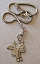 SADDLE WATCH FOB ON A GOLD TONE CHAIN - $13.50