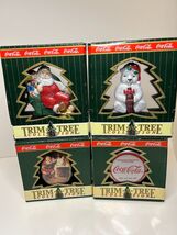 Coca-Cola Trim-A-Tree Collection Ornaments Set of 4 – Vintage 1990s - $19.71 CAD