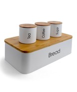 MegaChef Kitchen Food Storage and Organization 4 Piece Canister Set in W... - $66.22