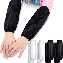 4 Pairs Waterproof Sleeves for Arms Reusable Oilproof Oversleeves PVC Fa... - £14.32 GBP