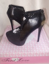 First Love by Penny Loves Kenny black heels willow sz 8.5 new - $30.29