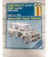 Haynes Chevrolet Astro Mini Van GMC Safari Repair Manual, 1985-93 USED 1477 - £7.28 GBP