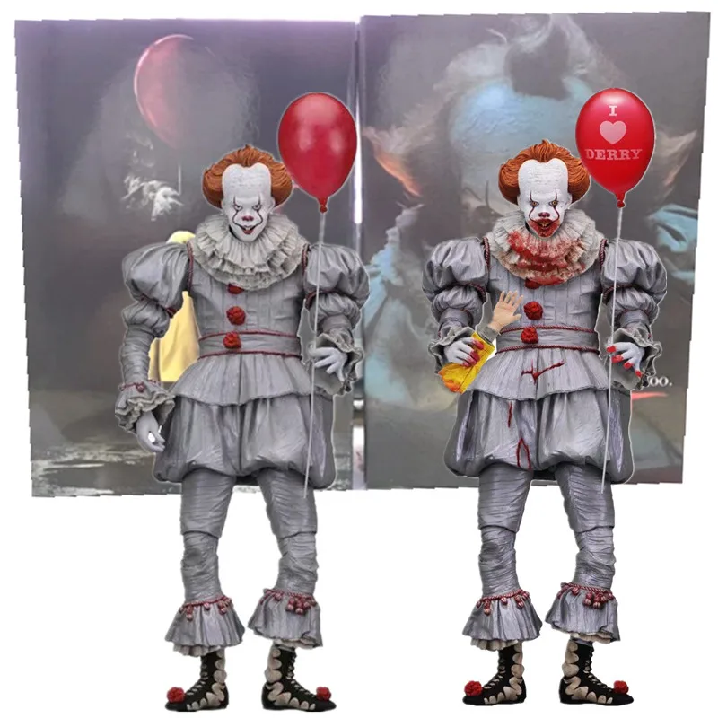 18cm Hot 2 styles NECA Stephen King&#39;s  Pennywise Action Figures Collection model - £29.43 GBP+