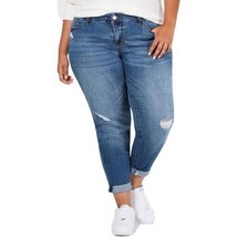 Celebrity Pink Womens Plus Denim Distressed Girlfriend Jeans - £23.94 GBP