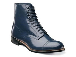 Mens Stacy Adams Madison High Top  Boot Biscuit Navy Blue 00015-410 - £118.02 GBP