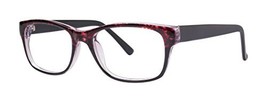 Floral Women&#39;s Eyeglasses - Modern Collection Frames - Burgundy/Black 51-17-140 - £36.56 GBP