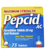 Pepcid AC Maximum Strength, Heartburn Prevention &amp; Relief, 75 Tablets - $15.99