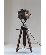 Designer Tripod Search Light Floor Lamp With Wooden Stand By NauticalMart - £146.71 GBP