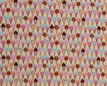 Cotton Ice Cream Food Sweet Tooth Yellow Fabric Print by the Yard D782.71 - $11.95