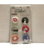 NEW Flea Market Fancy 1&quot; No Llama Drama Flair Pin Buttons 6 piece - $8.32