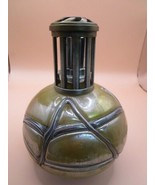 VINTAGE 1950s OIL LAMP IRIDESCENT BODY SILVERPLATED DESIGN 6&quot;X6&quot; - $1,223.09 MXN