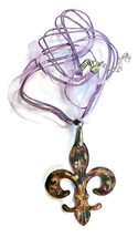 Home For ALL The Holidays Murano Glass Pendant Necklace on Ribbon (A) - $17.50