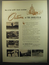 1953 Homestead Resort Ad - One of the world&#39;s classic vacations - £14.78 GBP