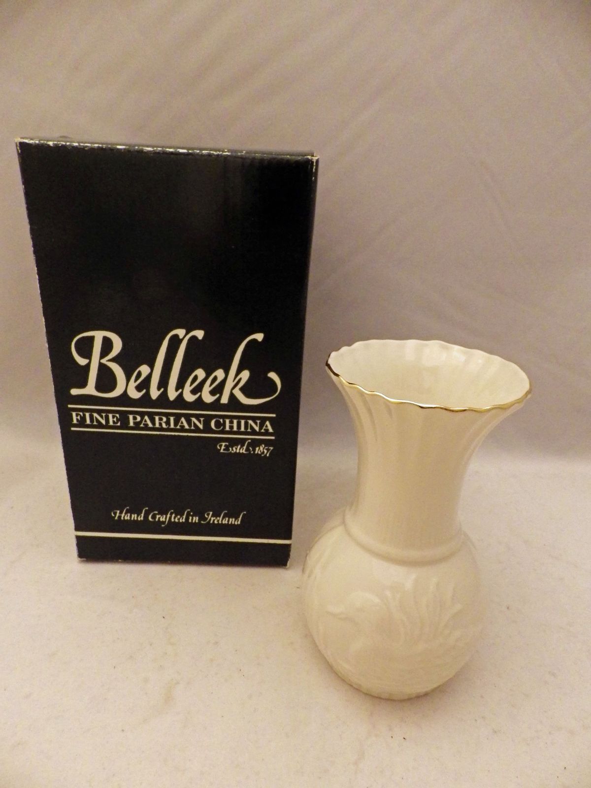 Belleek Collector's Society Vase - Mallard - p/n 2368 - box, Ireland - $14.85