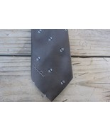 Oscar de la Renta Mens Tie Brown Weave Print Diamond Vintage - $13.56 CAD