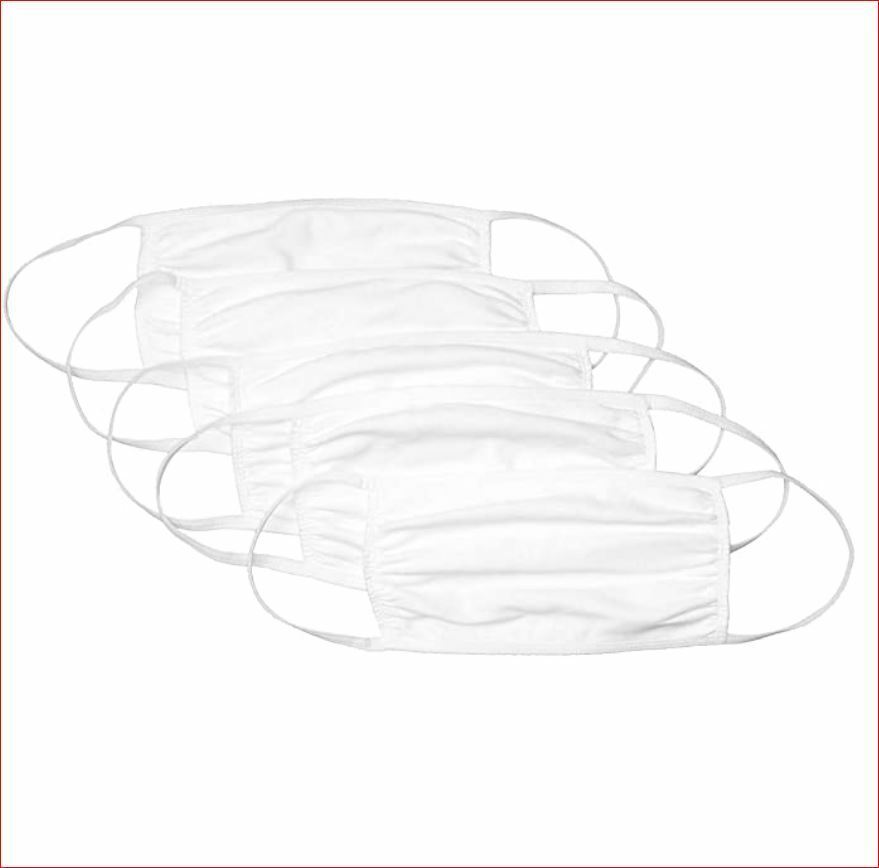 Primary image for Hanes Reusable Cotton Face Mask White/Cream (Pack of 50)