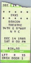 Inxs Concert Ticket Stub Décembre 14 1985 New York Ville - $35.62