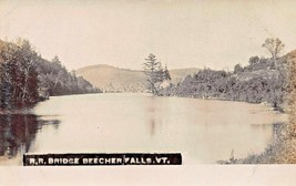 Beecher Falls Vermont~Railroad Steel BRIDGE-REAL Photo Postcard - £5.86 GBP