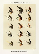 13837.Decor Poster.Room interior art design.Fishing fly.Fish market bait shop - £12.90 GBP+