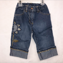 Retail Gymboree Sunflower Fields Size 5 Embroidered Sequin Capri Jeans - £10.75 GBP