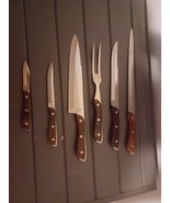 Wood Handle Knife Lot Vintage Japan Regent Sherwood R S Carving Chef Set x6 - $65.00
