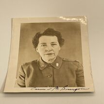 Vintage Photograph 1940s Military Woman Portrait OOAK KG JD - $7.92