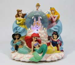 Vintage Disney Parks Princess Illuminated Snow Globe Music Box &quot;Once Upon A Star - £59.06 GBP