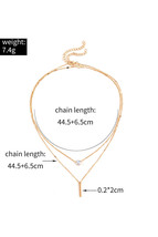 Gold Layered Rhinestone Pendant Necklace - $3.33