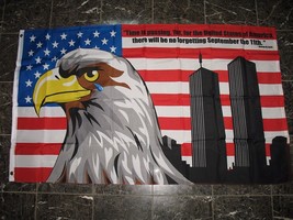 3X5 American U.S. No Forgetting 9/11 Patriots Day Flag - £15.73 GBP