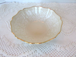 Lenox Special 5-5/8" Round Bowl Scallop Rim White Embossed on Ivory Made in USA - $14.80
