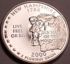 Incredible Cameo Proof 2000-S New Hampshire State Quarter-
show original titl... - £3.34 GBP