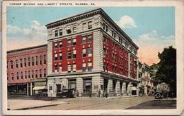 Corner Second And Liberty Streets Warren PA Postcard PC675 - $9.99