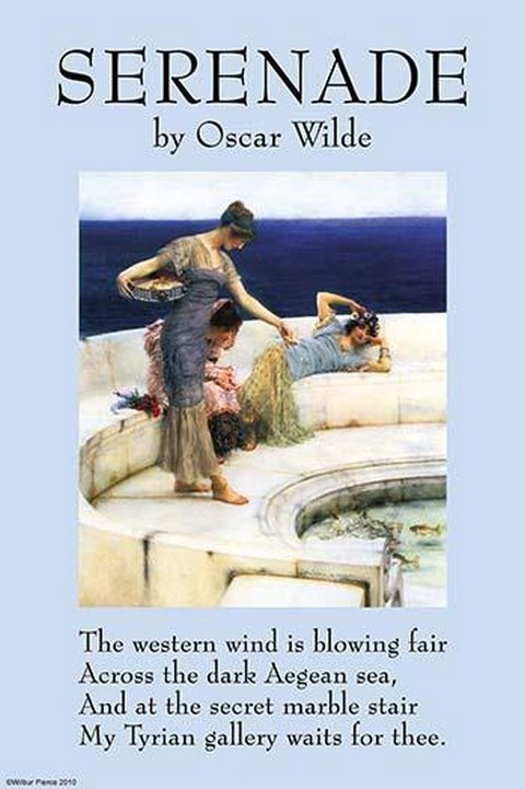 Serenade by Oscar Wilde - Art Print - £17.30 GBP - £155.01 GBP