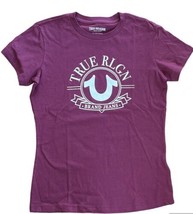 True Religion T-Shirt Top Women&#39;s S Dark Red V-Neck Graphic Tee Pullover... - £15.77 GBP