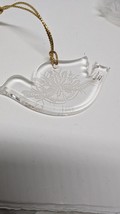 Lenox Our First Christmas Ornament 1996 Crystal Dove Lenox sticker etched - £8.67 GBP