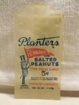 Vintage 1940s Planters Peanut Mr Peanut Pennant Cellophane 5 Cent 1 1/4 ... - $74.05 MXN
