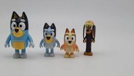 Lot of 4 Disney Bluey’s Family Figures: Bandit Bingo Bluey &amp; Friend Characters  - £25.20 GBP