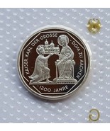 GERMANY 10 MARK PROOF SILVER COIN 2000 G KARL DER GROSSE MINT SEALED - $64.41 CAD
