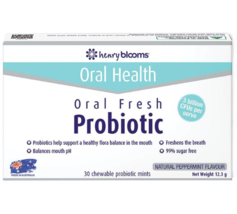 Henry Blooms Oral Fresh Probiotic 30 Chewable Mint Tablets - £74.87 GBP