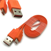 Micro USB Fast Charge Flat orange Cable Cord for JBL Charge 3+ Flip 4 Speaker - £5.57 GBP