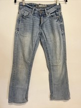 BKE Buckle Carter Straight Leg Blue Denim Jeans 25R Light Wash Boys/Mens - £9.90 GBP