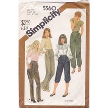 Vintage Sewing PATTERN Simplicity 5560, Young Junior Teen 1982 Straight Leg - $30.96