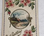 1910 Happy Birthday Postcard Antique West Union Ohio - £3.86 GBP