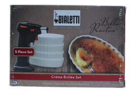 Bialetti Bella Rustico Creme Brulee Ceramic Ramekins Culinary Torch Set New - £26.54 GBP