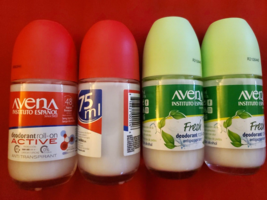 4 Pack Avena Oatmeal Roll On Deodorant By Instituto Español Active &amp; Fresh - £17.86 GBP