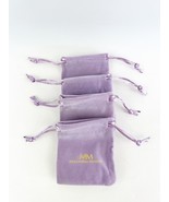 FOUR Melinda Marie Felt Purple Drawstring Jewelry Gift Pouch Dust Bag St... - $9.99