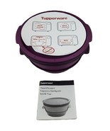 Tupperware Microwave Purple Smart Steamer 4-Pc Cooker Round 2-Tier System - $38.38 CAD