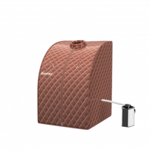 Portable Personal Steam Sauna Spa with 3L Blast-proof Steamer Chair-Coffee - Co - £115.79 GBP