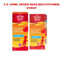 2 X 100ml Seven Seas Multivitamin Syrup With Cod Liver Oil Orange Flavor For Kid - £35.72 GBP